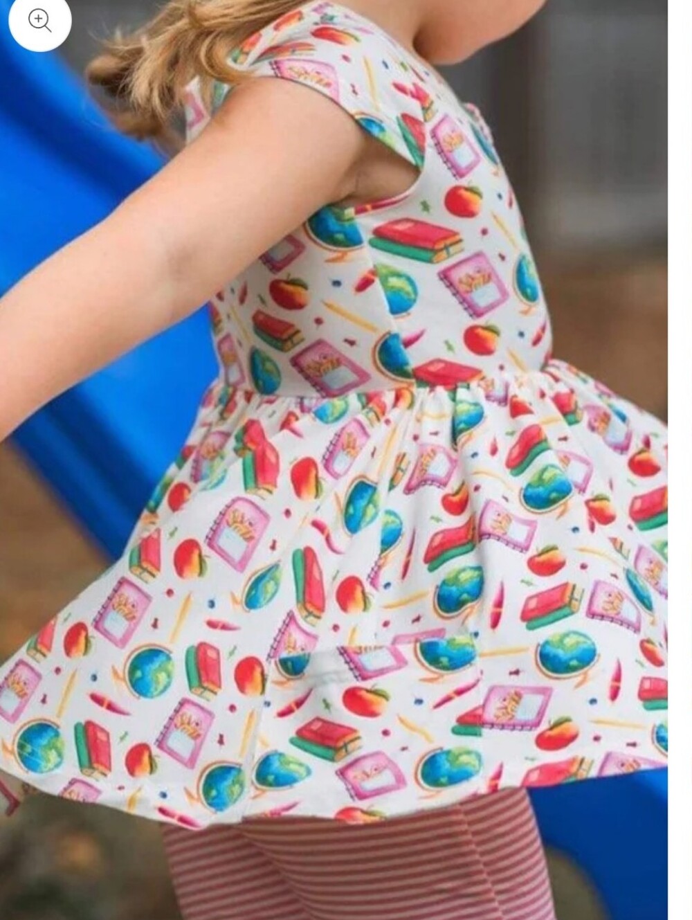 Makena Lane Dress Size 3 Girls Back To School Books Globe Print
